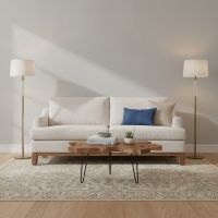 Artisan Coffee Table: Some lifestyle images are created with AI for visualization purposes. Crafted from natural solid wood, each piece is unique and will vary.