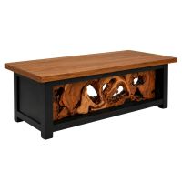 Atlas Suar Coffee Table in Ebony Finish