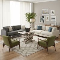 Driftwood Coffee Table: Some lifestyle images are created with AI for visualization purposes. Crafted from natural solid wood, each piece is unique and will vary.