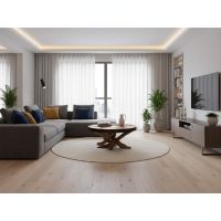 Modern Rustic Coffee Table: Some lifestyle images are created with AI for visualization purposes. Crafted from natural solid wood, each piece is unique and will vary.