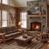 Barn Wood Coffee Table: Some lifestyle images are created with AI for visualization purposes. Crafted from natural solid wood, each piece is unique and will vary.