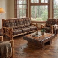 Barn Wood Coffee Table: Some lifestyle images are created with AI for visualization purposes. Crafted from natural solid wood, each piece is unique and will vary.