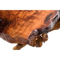 Ornate Rustic Redwood and Juniper Root Coffee Table--Clear finish
