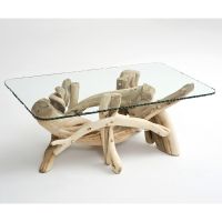 Rustic Organic Driftwood Coffee Table--Natural (unfinished)