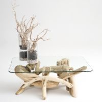 Rustic Organic Driftwood Coffee Table--Natural (unfinished)