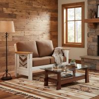 Modern Coffee Table: Some lifestyle images are created with AI for visualization purposes. Crafted from natural solid wood, each piece is unique and will vary.