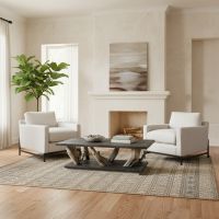 Modern Coffee Table: Some lifestyle images are created with AI for visualization purposes. Crafted from natural solid wood, each piece is unique and will vary.