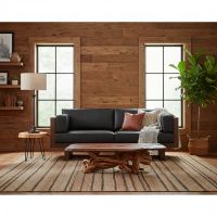Wood Coffee Table: Some lifestyle images are created with AI for visualization purposes. Crafted from natural solid wood, each piece is unique and will vary.