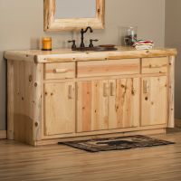 Woodlands Cedar Log Vanity
