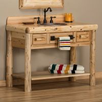 Cedar Lake Open Log Bathroom Vanity