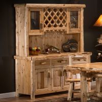 Cedar Lake Rustic Buffet and Hutch in Clear Finish