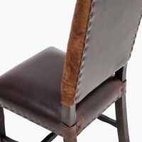 Modern Classic Upholstered Cowhide Dining Chair