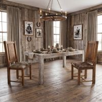 Upholstered Dining Chair: Some lifestyle images are created with AI for visualization purposes. Crafted from natural solid wood, each piece is unique and will vary.
