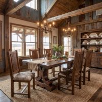 Upholstered Dining Chair: Some lifestyle images are created with AI for visualization purposes. Crafted from natural solid wood, each piece is unique and will vary.