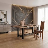 Barnwood Dining Chair: Some lifestyle images are created with AI for visualization purposes. Crafted from natural solid wood, each piece is unique and will vary.