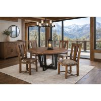 Rustic Dining Chair: Some lifestyle images are created with AI for visualization purposes. Crafted from natural solid wood, each piece is unique and will vary.