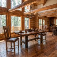 Rustic Barnwood Dining Chair: Some lifestyle images are created with AI for visualization purposes. Crafted from natural solid wood, each piece is unique and will vary.