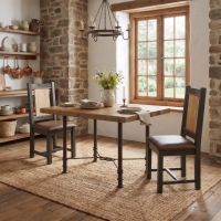 Pine Wood Dining Chair: Some lifestyle images are created with AI for visualization purposes. Crafted from natural solid wood, each piece is unique and will vary.