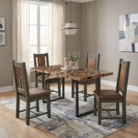 Rustic Wood Dining Chair: Some lifestyle images are created with AI for visualization purposes. Crafted from natural solid wood, each piece is unique and will vary.