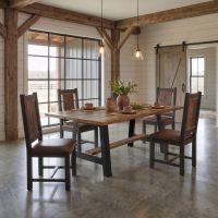 Rustic Wood Dining Chair: Some lifestyle images are created with AI for visualization purposes. Crafted from natural solid wood, each piece is unique and will vary.
