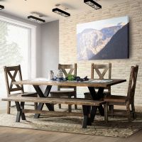 Denver Farmhouse Rough Sawn Dining Side Chairs