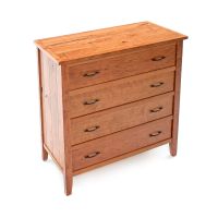 Denver Ambrosia Maple & Cherry 4 Drawer Chest - Complete Cherry
