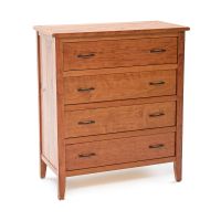 Denver Ambrosia Maple & Cherry 4 Drawer Chest - Complete Cherry