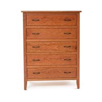 Denver Ambrosia Maple & Cherry 5 Drawer Chest - Complete Cherry
