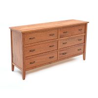 Denver Ambrosia Maple & Cherry 6 Drawer Dresser - Complete Cherry