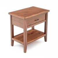 Denver Walnut 1-Drawer Nightstand with Shelf
