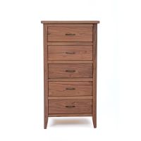 Denver Walnut 5 Drawer Lingerie Chest