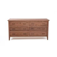 Denver Walnut 6 Drawer Dresser