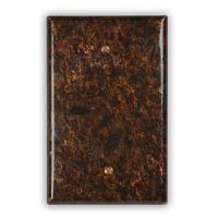 Distressed Dark 1 Blank Copper Switch Plate