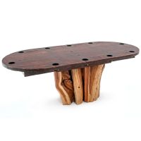 Distressed Stump Game Table