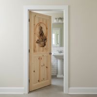 Hand Painted Interior Doors: Some lifestyle images are created with AI for visualization purposes. Crafted from natural solid wood, each piece is unique and will vary.