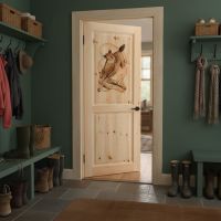 Hand Painted Interior Doors: Some lifestyle images are created with AI for visualization purposes. Crafted from natural solid wood, each piece is unique and will vary.