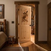 Handcrafted Wood Doors: Some lifestyle images are created with AI for visualization purposes. Crafted from natural solid wood, each piece is unique and will vary.