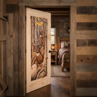 Hand Painted Interior Doors: Some lifestyle images are created with AI for visualization purposes. Crafted from natural solid wood, each piece is unique and will vary.