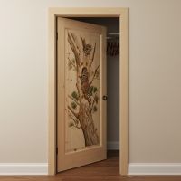 Hand Carved Interior Doors: Some lifestyle images are created with AI for visualization purposes. Crafted from natural solid wood, each piece is unique and will vary.