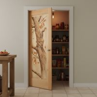 Handcrafted Wood Doors: Some lifestyle images are created with AI for visualization purposes. Crafted from natural solid wood, each piece is unique and will vary.