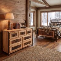 Rustic 7 Drawer Dresser: Some lifestyle images are created with AI for visualization purposes. Crafted from natural solid wood, each piece is unique and will vary.