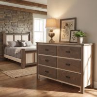 6 Drawer Dresser: Some lifestyle images are created with AI for visualization purposes. Crafted from natural solid wood, each piece is unique and will vary.