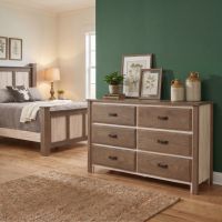 6 Drawer Dresser: Some lifestyle images are created with AI for visualization purposes. Crafted from natural solid wood, each piece is unique and will vary.