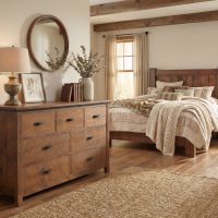 7 Drawer Dresser: Some lifestyle images are created with AI for visualization purposes. Crafted from natural solid wood, each piece is unique and will vary.