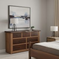 Live Edge Dresser: Some lifestyle images are created with AI for visualization purposes. Crafted from natural solid wood, each piece is unique and will vary.