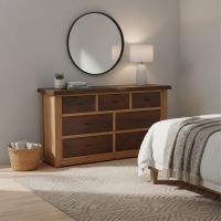 Real Wood Dresser: Some lifestyle images are created with AI for visualization purposes. Crafted from natural solid wood, each piece is unique and will vary.
