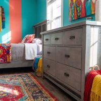 Cottage Gray Dresser: Some lifestyle images are created with AI for visualization purposes. Crafted from natural solid wood, each piece is unique and will vary.