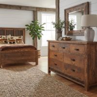 Rustic Barnwood Dresser: Some lifestyle images are created with AI for visualization purposes. Crafted from natural solid wood, each piece is unique and will vary.