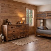 Rustic Dresser: Some lifestyle images are created with AI for visualization purposes. Crafted from natural solid wood, each piece is unique and will vary.