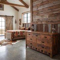 Rustic Barnwood Dresser: Some lifestyle images are created with AI for visualization purposes. Crafted from natural solid wood, each piece is unique and will vary.